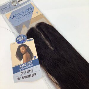 Outre Laid & Slayed Lace Closure Deep Wave 10" Natural Brown Hair Extension